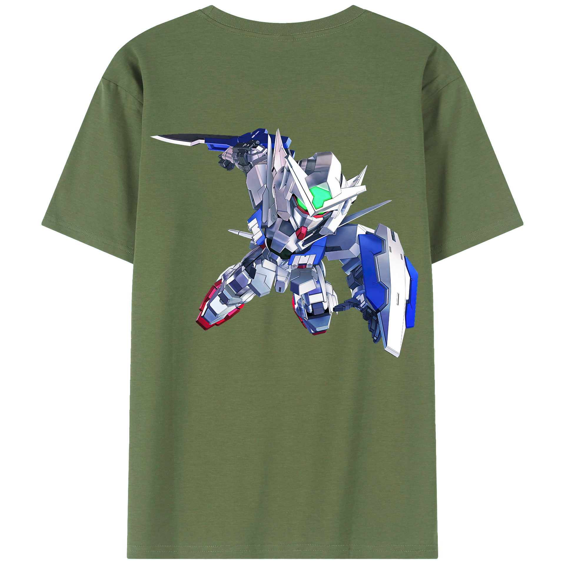 （画像用） 機動戦士ガンダム Mobile Suit Gundam 綿100％ メンズ半袖Tシャツ（バックプリント） 通気性
